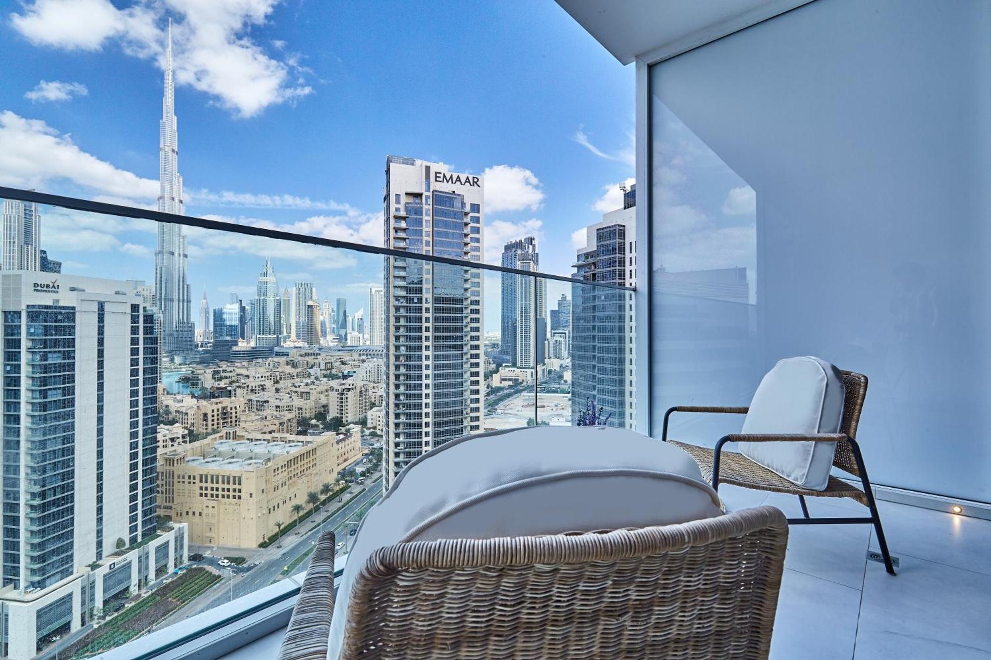 Luxury Studios With Burj Khalifa Or Canal View In Downtown - Marquise Square Tower Dubai Esterno foto