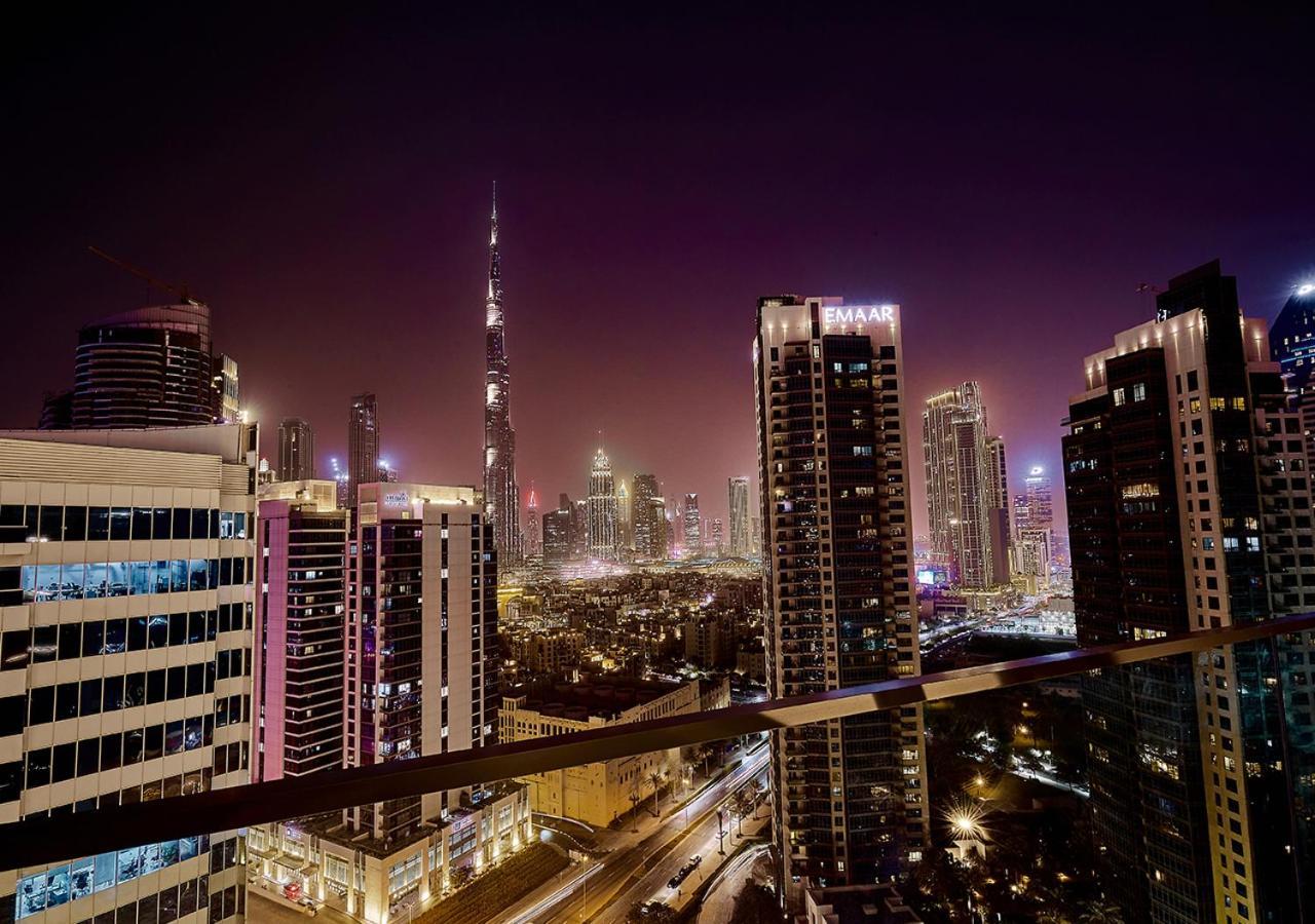 Luxury Studios With Burj Khalifa Or Canal View In Downtown - Marquise Square Tower Dubai Esterno foto